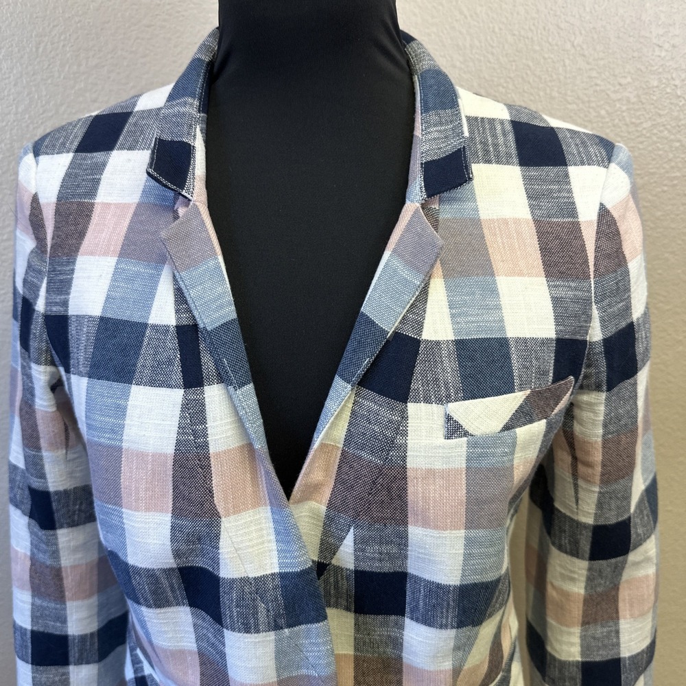 Veronica Beard Jacket 4 Hosanna Plaid Dickey Schoolboy Preppy Career College - Picture 4 of 13